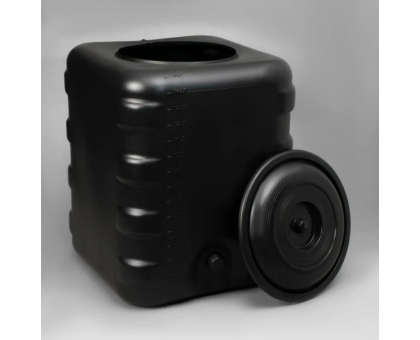 Бак для душа универсальный квадратный 150 литров черный