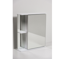 Зеркало шкаф для ванной Николь-55 Белый справа