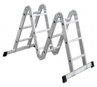 Лестница стремянка стальная трансформер 4*3 4 секции 3 ступени длина секции 0,98 м,общая длина 3,55 м,вес 12,38кг
