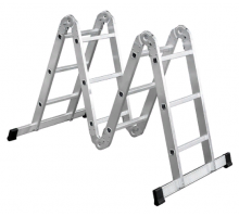 Лестница стремянка стальная трансформер 4*3 4 секции 3 ступени длина секции 0,98 м,общая длина 3,55 м,вес 12,38кг