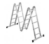 Лестница стремянка стальная трансформер 4*5 4 секции 5 ступеней длина секции 1,50 м,общая длина 5,74 м,вес 15,97кг