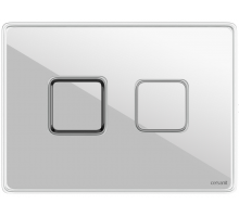 Кнопка для инсталляции ACCENTO SQUARE для AQUA 50 пневматическая стекло белый