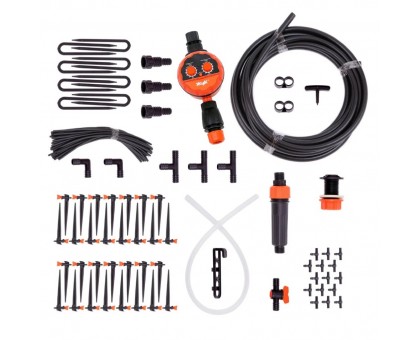 Система капельного полива от ёмкости на 60 растений,с таймером и регулируемыми капельницами 7305-00