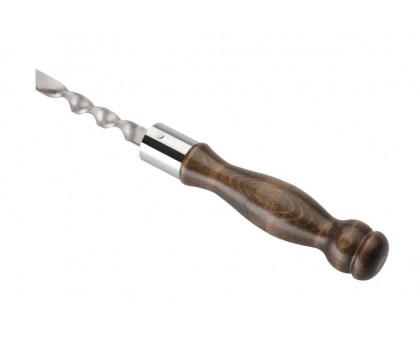 Набор шашлычный в колчане "Кольцо" / Шампур с деревянной ручкой с узором,6 шампуров 750х12х3 мм