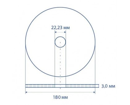 Круг отрезной абразив по металлу 180 х 3 х 22 мм